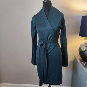 Wrap Sweater dress with belt